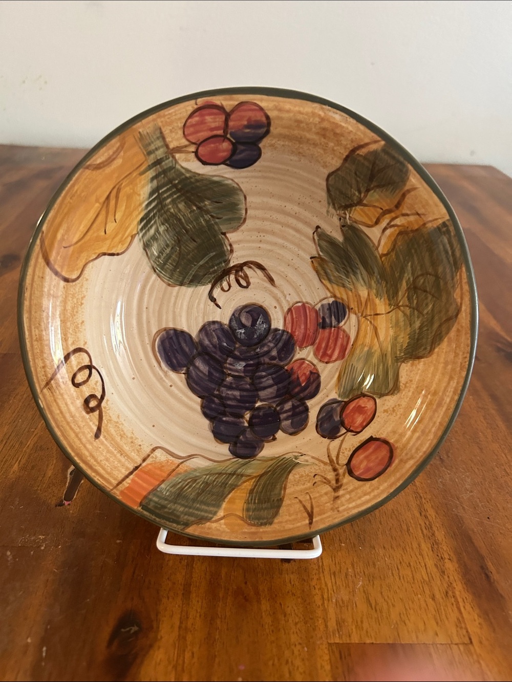 Certified Int'l Pamela Gladding Tuscany Painted Fruit Ceramic Cereal/Soup Bowl